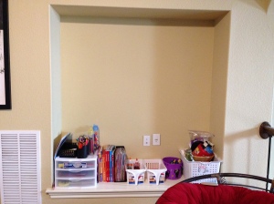 Some supplies! I want more storage with drawers..and something I Can place on the floor.