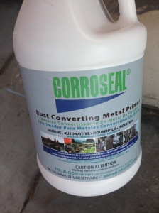 Corroseal One gallon was all I needed to cover the entire floor, and trouble spots I did twice over. I actually have about 1/4 Gallon left, which I plan on using on the roof/sides if I see anything.